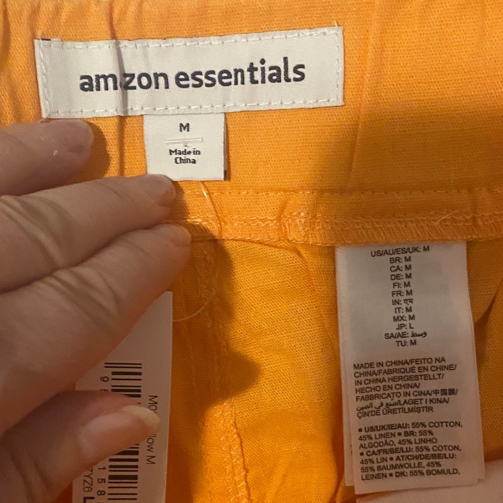 Amazon Essentials Bright Orange Drawstring Shorts - Picture 6 of 8